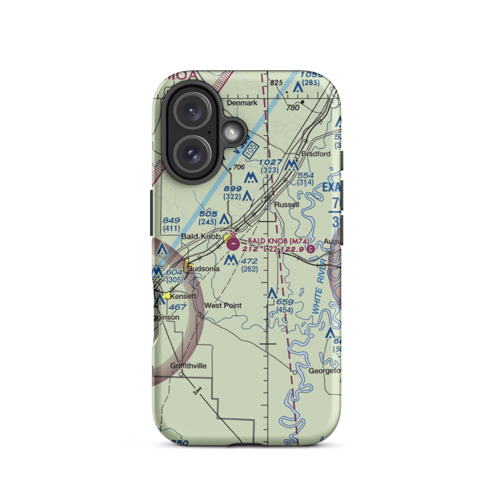 FFS Field (FFS) VFR Sectional  Tough iPhone Case iPhone 16 model shown