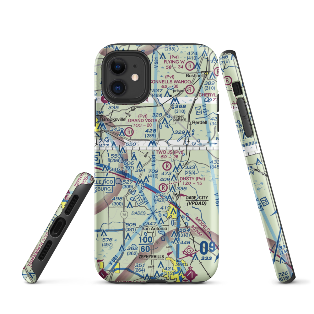 Field of Dreams Airport (FD59) VFR Sectional  Tough iPhone Case iPhone 11 model shown