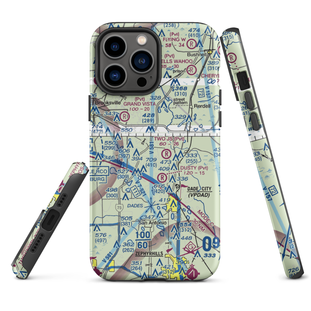 Field of Dreams Airport (FD59) VFR Sectional  Tough iPhone Case iPhone 13 Pro Max model shown