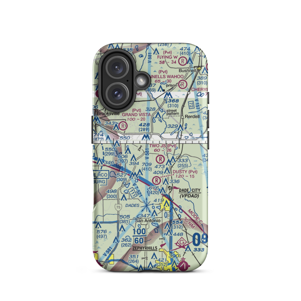 Field of Dreams Airport (FD59) VFR Sectional  Tough iPhone Case iPhone 16 model shown