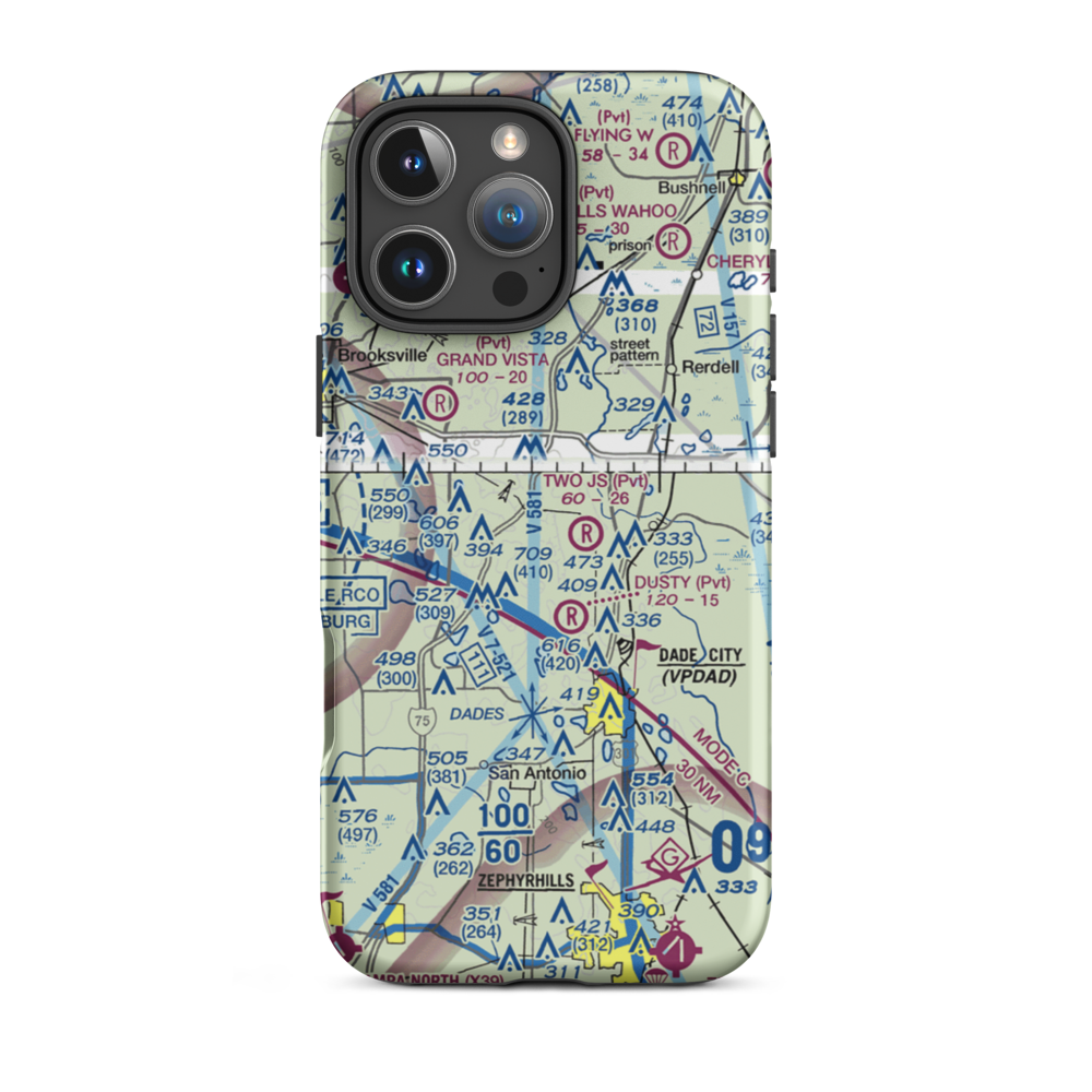 Field of Dreams Airport (FD59) VFR Sectional  Tough iPhone Case iPhone 16 Pro Max model shown