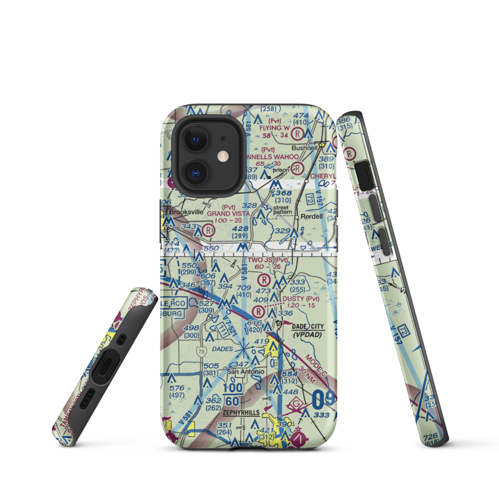 Field of Dreams Airport (FD59) VFR Sectional  Tough iPhone Case iPhone 12 mini model shown