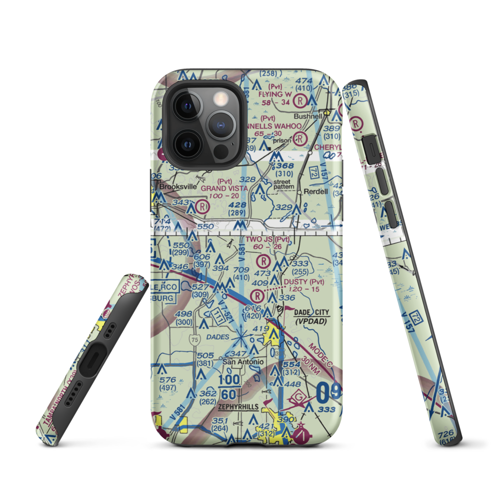 Field of Dreams Airport (FD59) VFR Sectional  Tough iPhone Case iPhone 12 Pro model shown