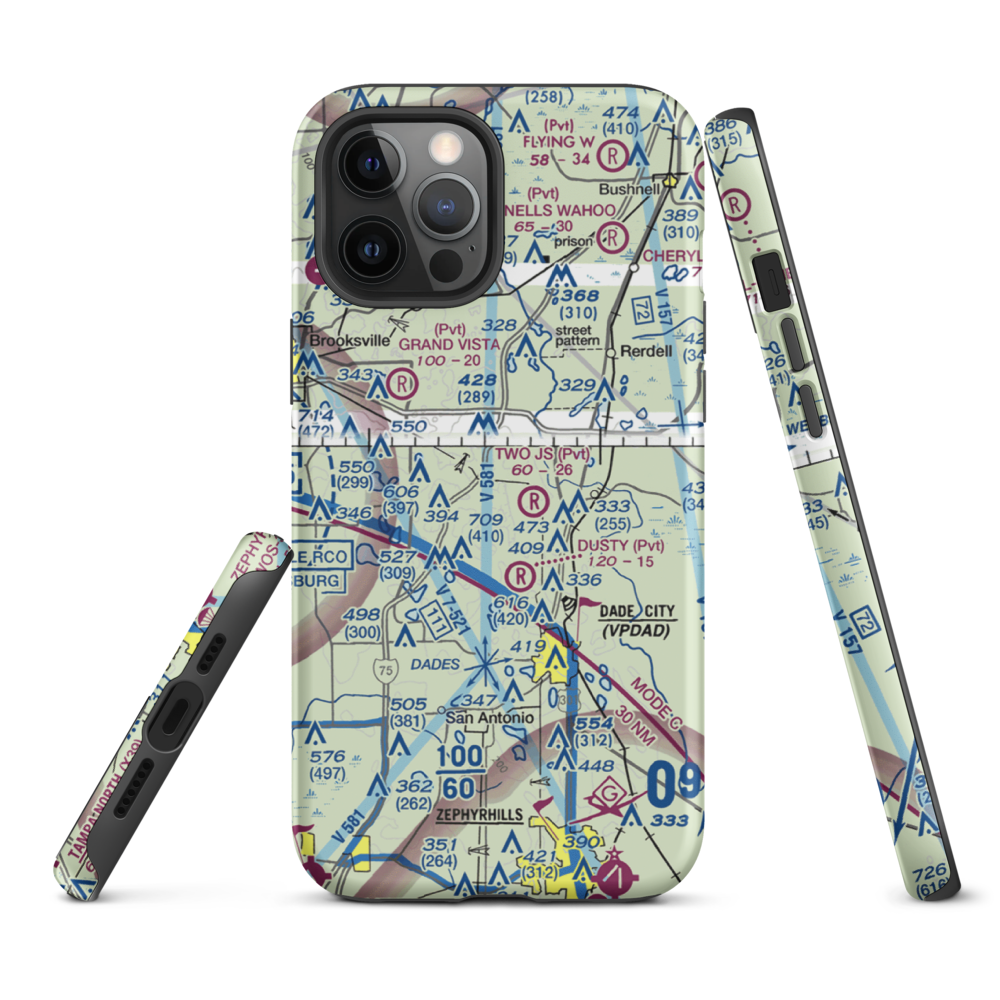 Field of Dreams Airport (FD59) VFR Sectional  Tough iPhone Case iPhone 12 Pro Max model shown