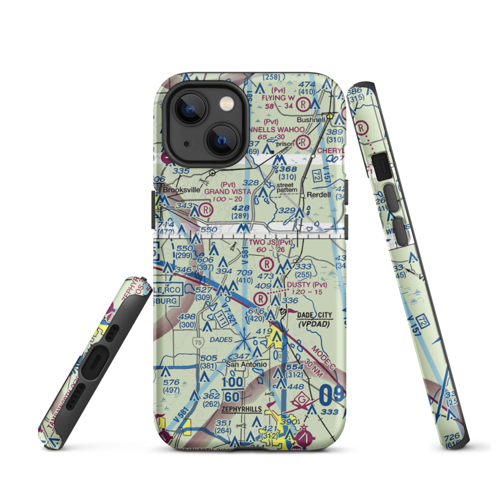 Field of Dreams Airport (FD59) VFR Sectional  Tough iPhone Case iPhone 13 model shown