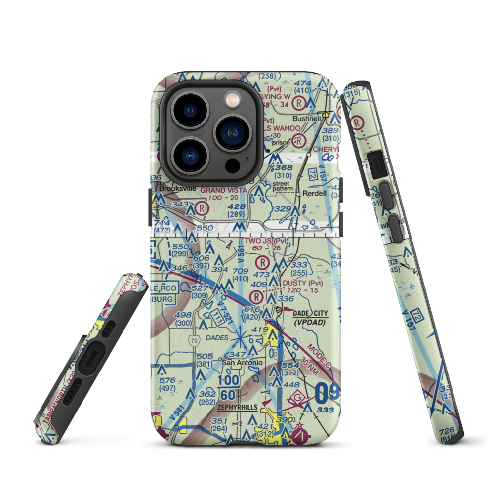 Field of Dreams Airport (FD59) VFR Sectional  Tough iPhone Case iPhone 13 Pro model shown