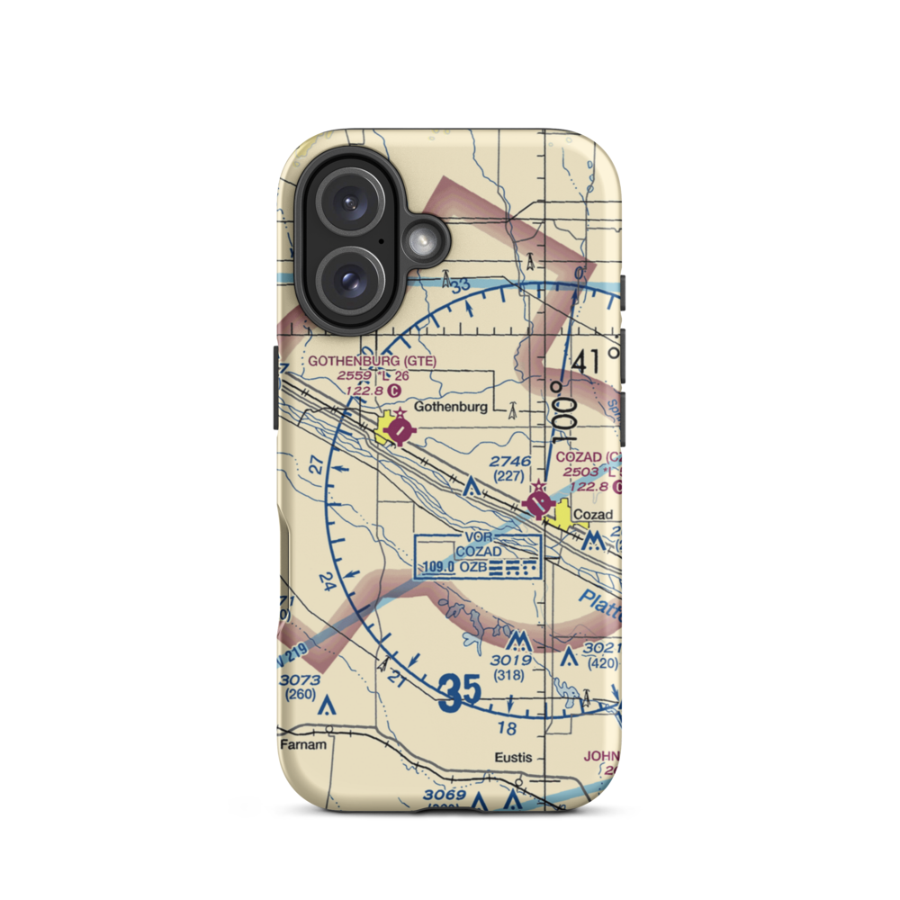 Fiese Airstrip (2NE5) VFR Sectional  Tough iPhone Case iPhone 16 model shown