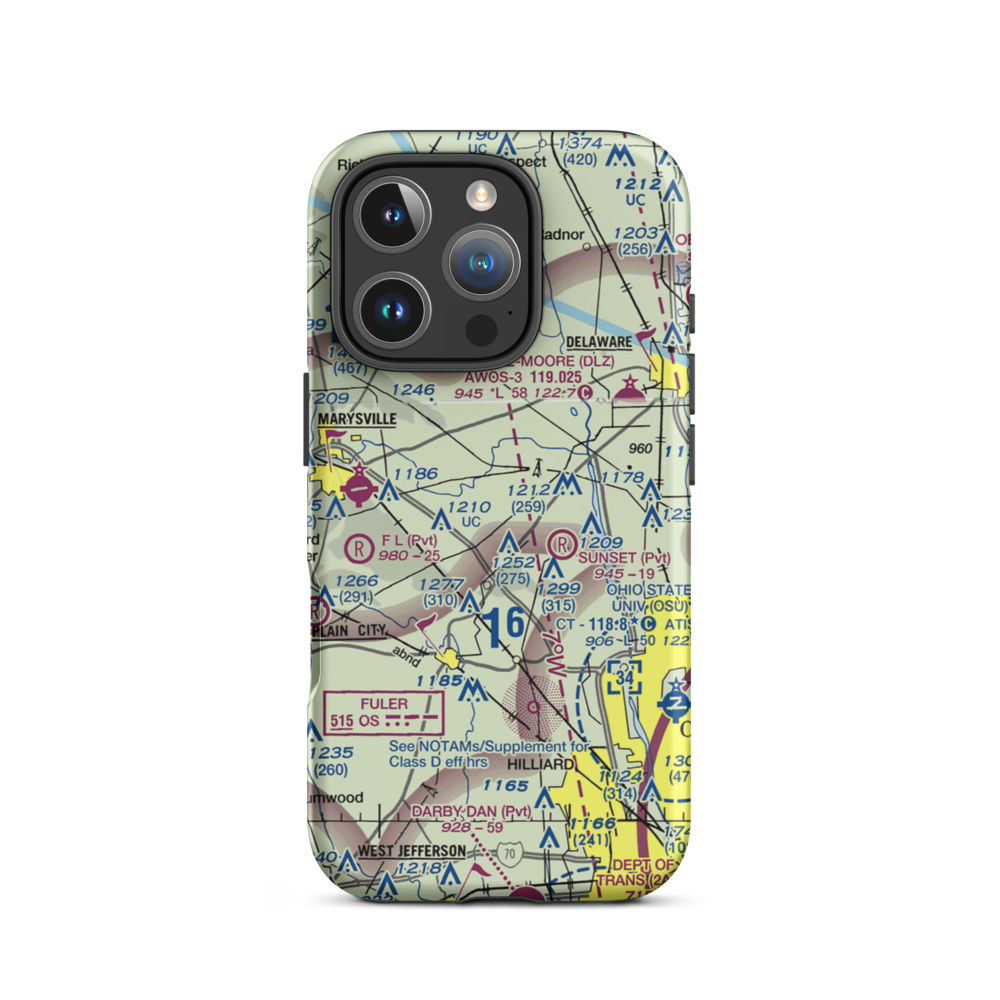 Fighter Field Airport (OA51) VFR Sectional  Tough iPhone Case iPhone 16 Pro model shown