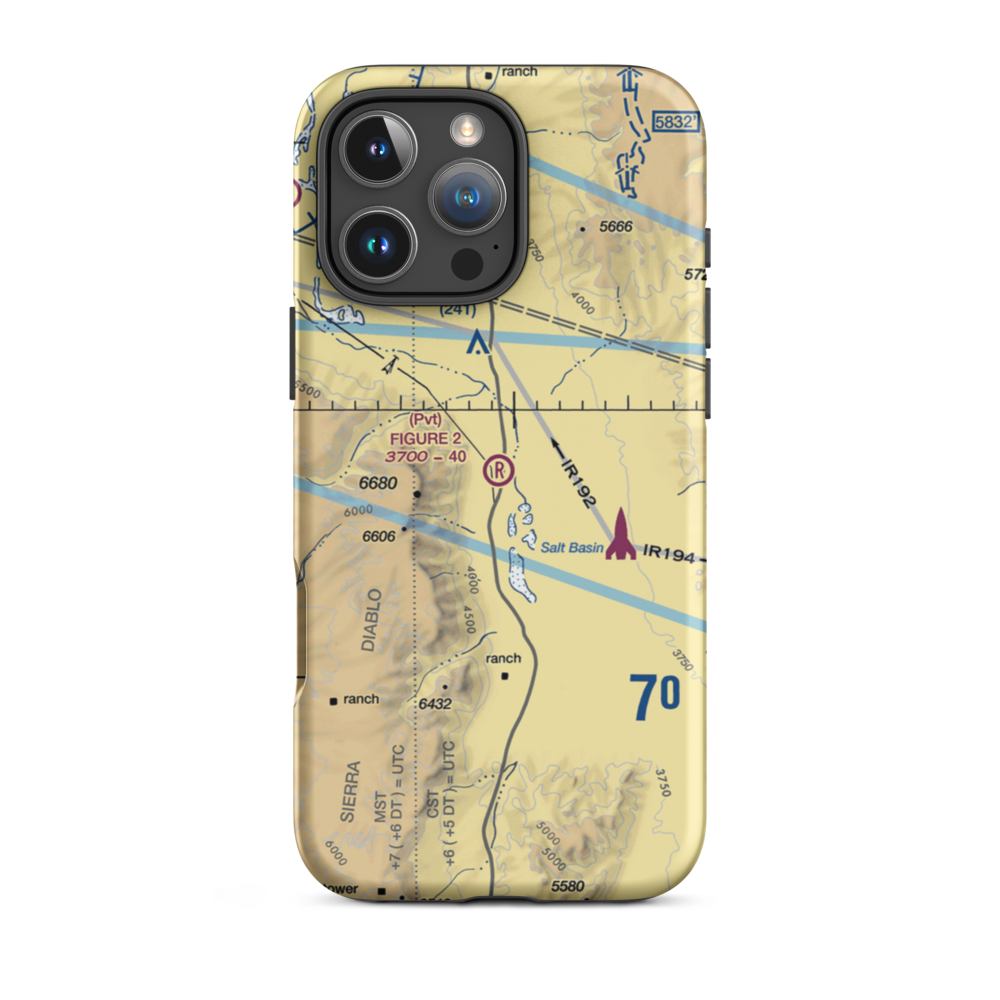 Figure 2 Ranch Airport (88TA) VFR Sectional  Tough iPhone Case iPhone 16 Pro Max model shown