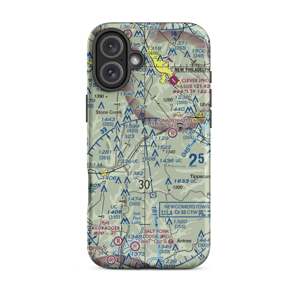 Fillmans Farms Field (57OH) VFR Sectional  Tough iPhone Case iPhone 16 Plus model shown