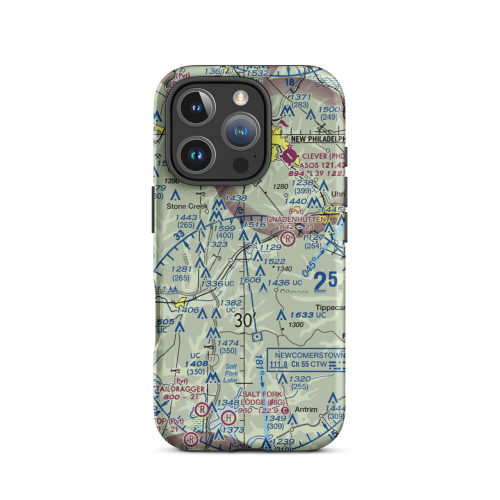 Fillmans Farms Field (57OH) VFR Sectional  Tough iPhone Case iPhone 16 Pro model shown