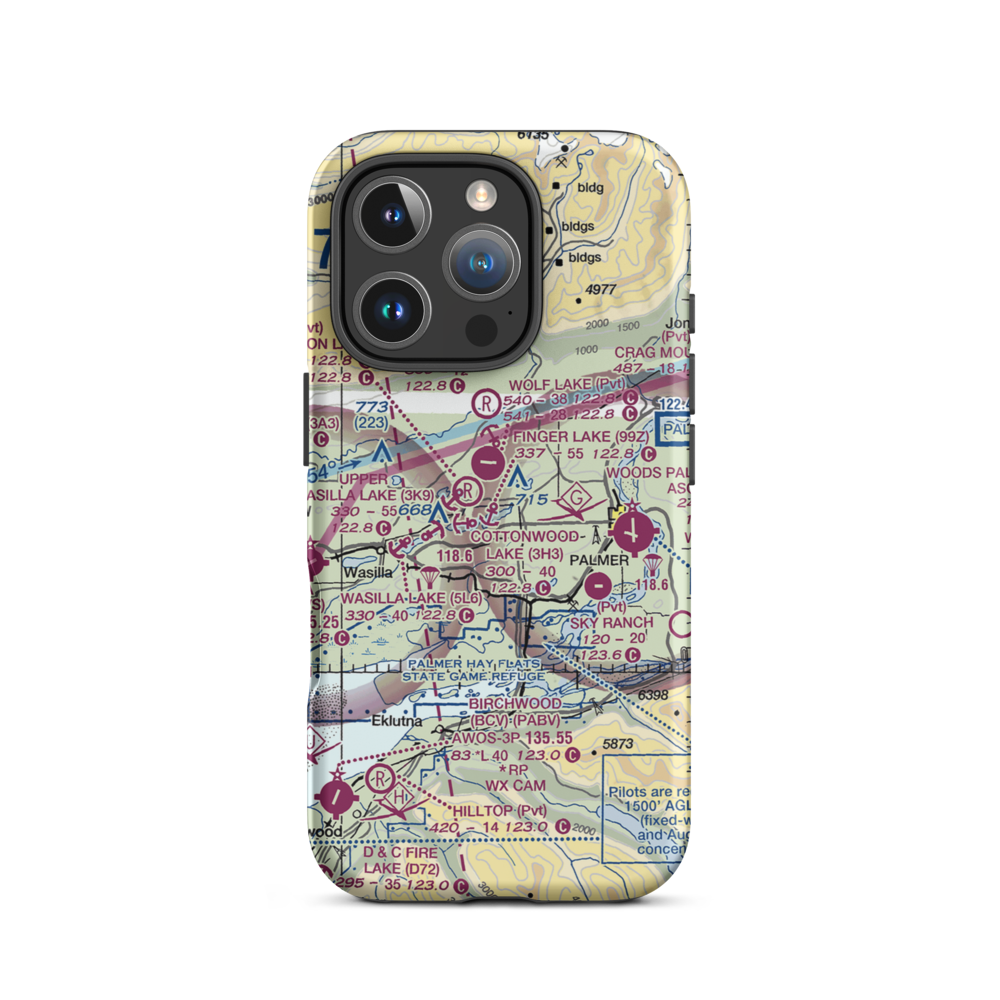 Finger Lake Seaplane Base (99Z) VFR Sectional  Tough iPhone Case iPhone 16 Pro model shown