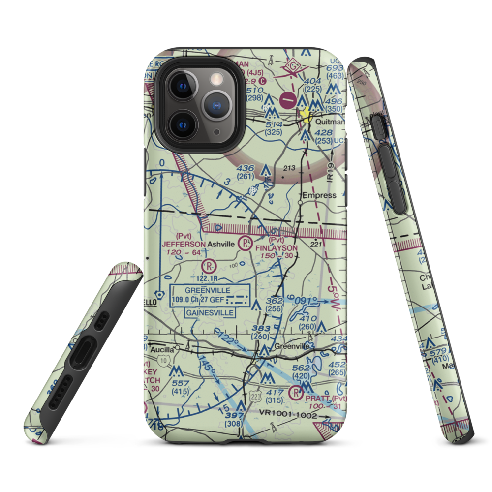 Finlayson Farm Airport (9FL8) VFR Sectional  Tough iPhone Case iPhone 11 Pro model shown