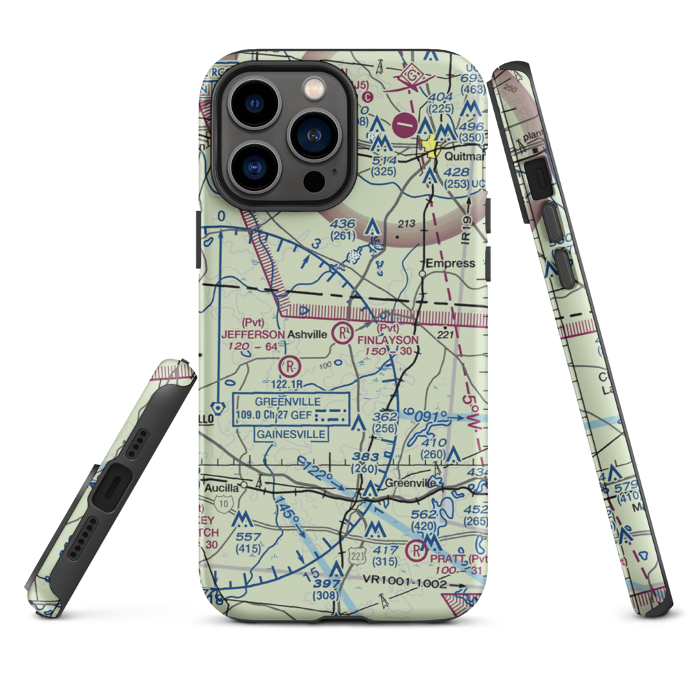 Finlayson Farm Airport (9FL8) VFR Sectional  Tough iPhone Case iPhone 13 Pro Max model shown