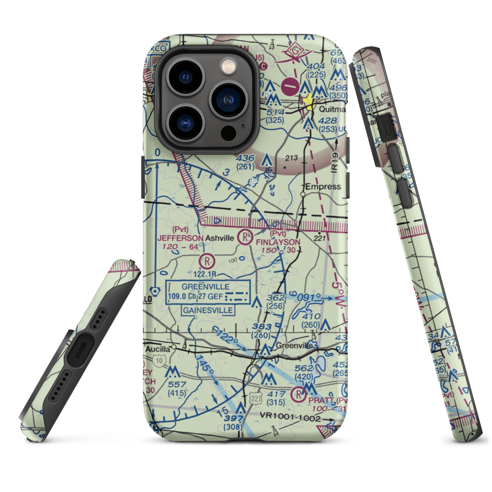 Finlayson Farm Airport (9FL8) VFR Sectional  Tough iPhone Case iPhone 14 Pro Max model shown