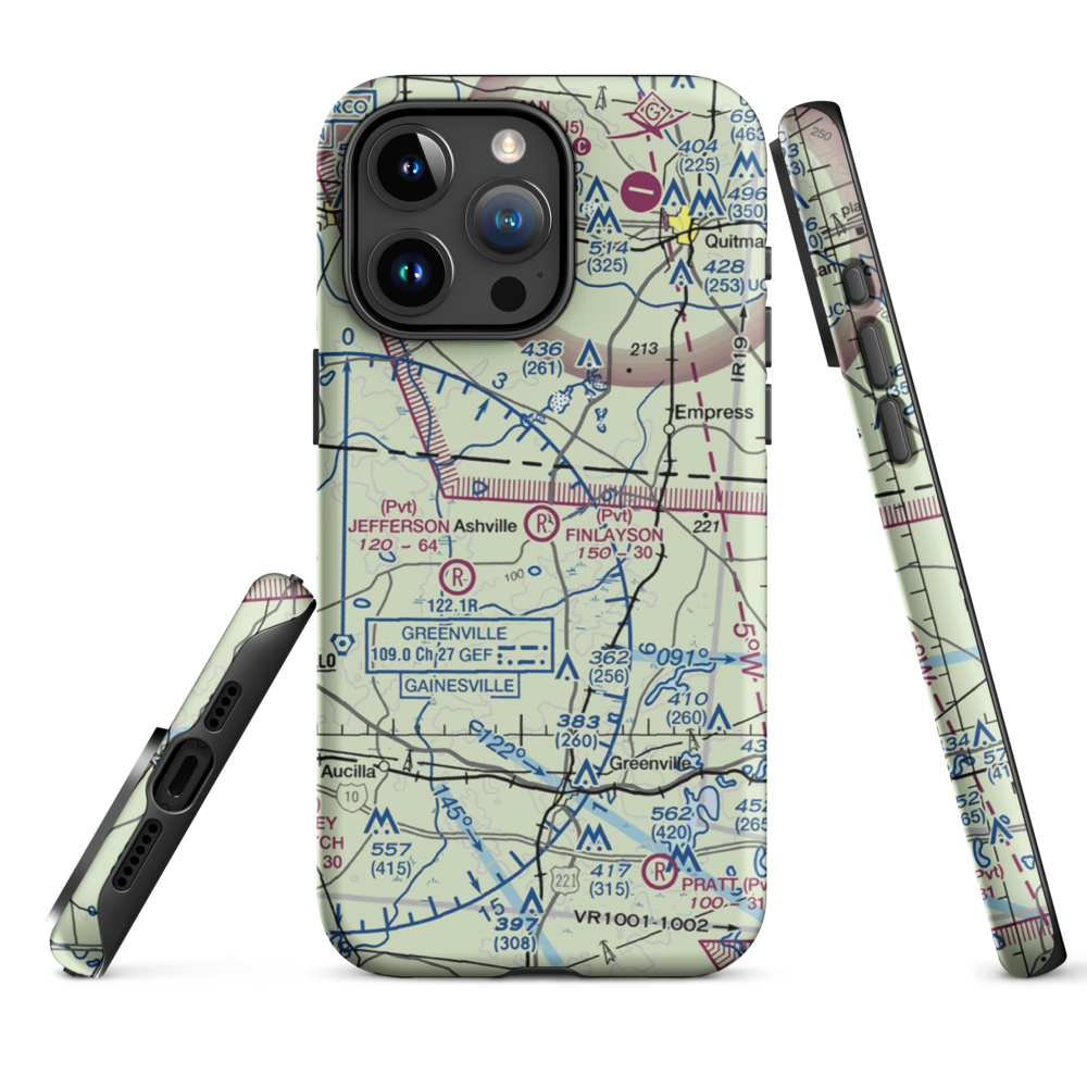 Finlayson Farm Airport (9FL8) VFR Sectional  Tough iPhone Case iPhone 15 Pro Max model shown