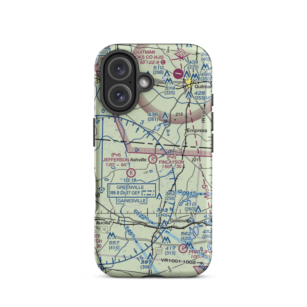 Finlayson Farm Airport (9FL8) VFR Sectional  Tough iPhone Case iPhone 16 model shown
