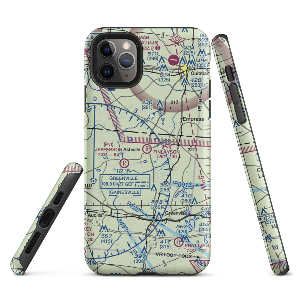 Finlayson Farm Airport (9FL8) VFR Sectional  Tough iPhone Case iPhone 11 Pro Max model shown
