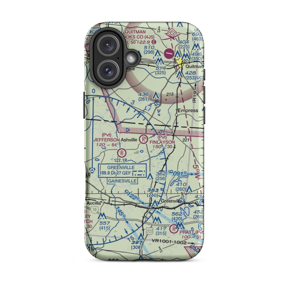 Finlayson Farm Airport (9FL8) VFR Sectional  Tough iPhone Case iPhone 16 Plus model shown