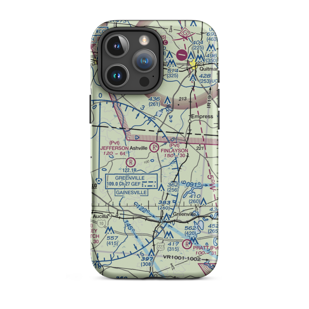 Finlayson Farm Airport (9FL8) VFR Sectional  Tough iPhone Case iPhone 16 Pro Max model shown