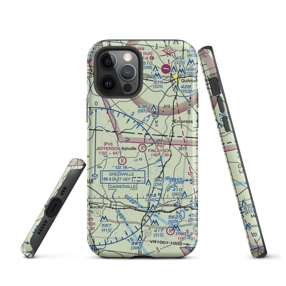 Finlayson Farm Airport (9FL8) VFR Sectional  Tough iPhone Case iPhone 12 Pro model shown