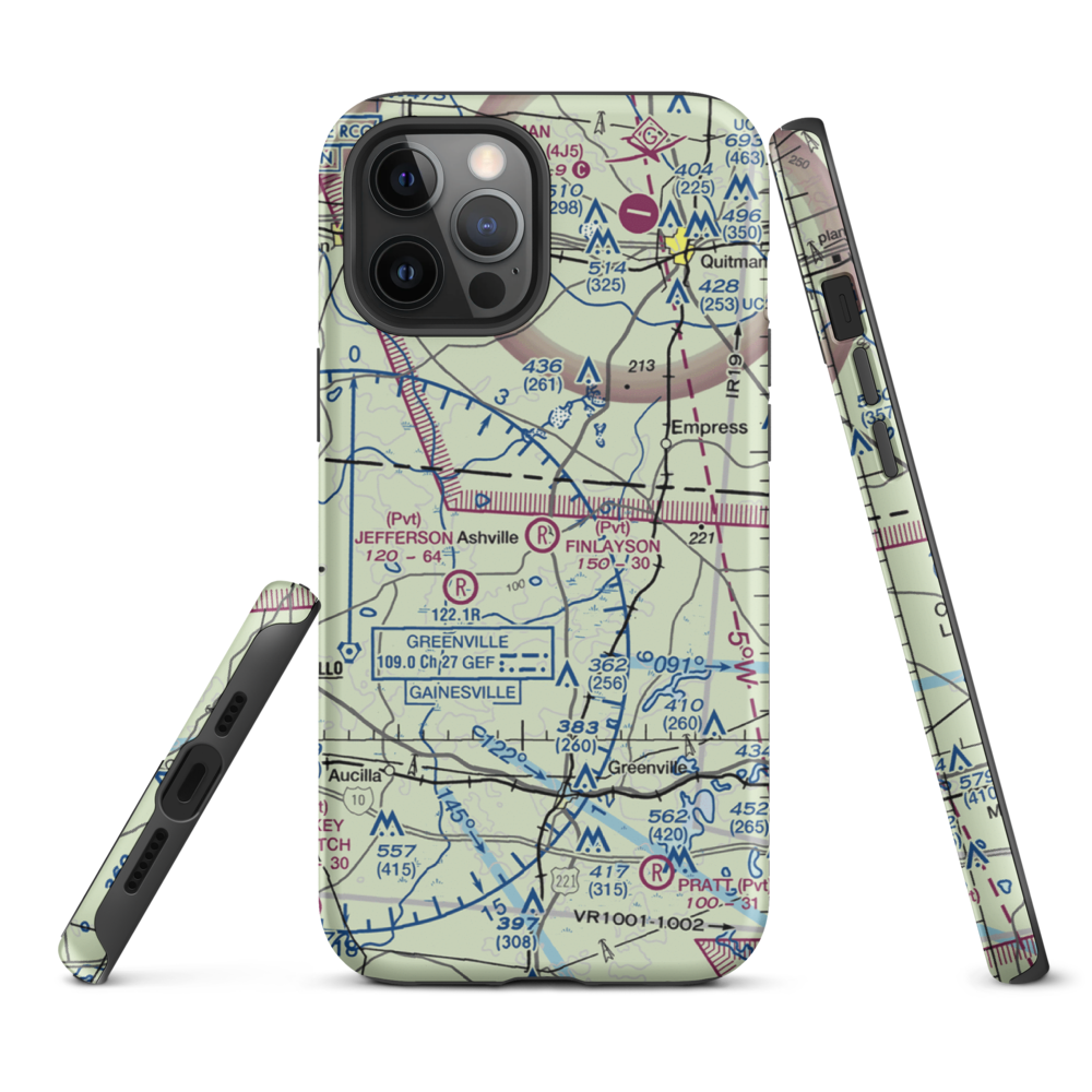 Finlayson Farm Airport (9FL8) VFR Sectional  Tough iPhone Case iPhone 12 Pro Max model shown