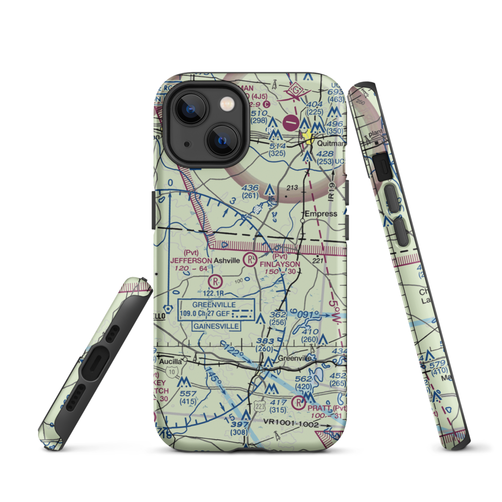Finlayson Farm Airport (9FL8) VFR Sectional  Tough iPhone Case iPhone 13 model shown