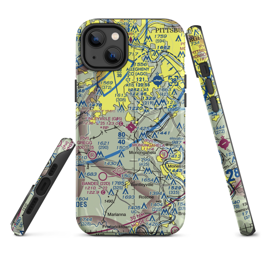 Finleyville Airpark (G05) VFR Sectional  Tough iPhone Case iPhone 14 Plus model shown