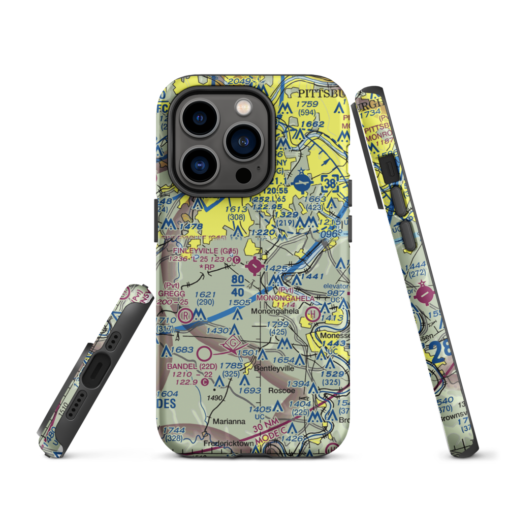 Finleyville Airpark (G05) VFR Sectional  Tough iPhone Case iPhone 14 Pro model shown