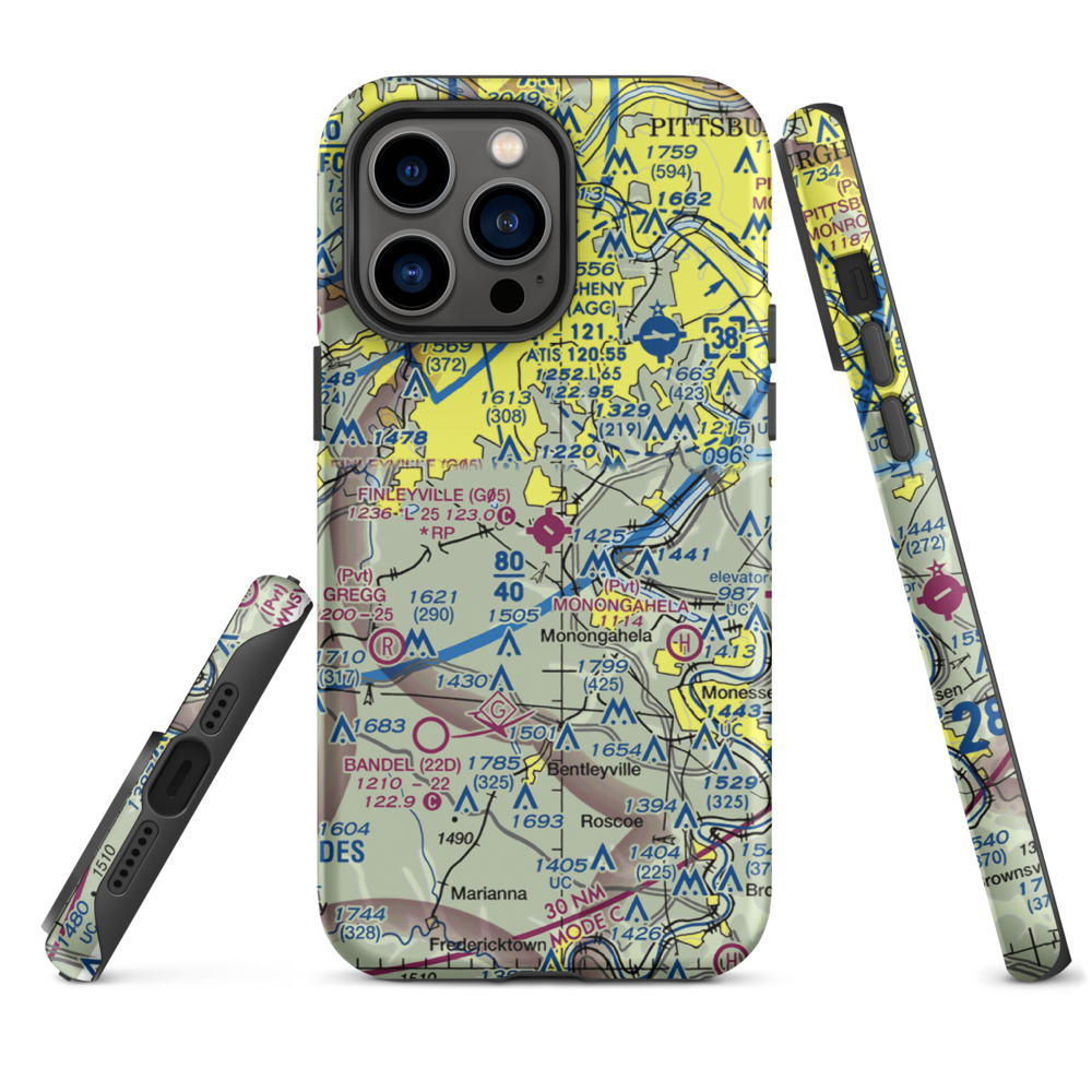 Finleyville Airpark (G05) VFR Sectional  Tough iPhone Case iPhone 14 Pro Max model shown