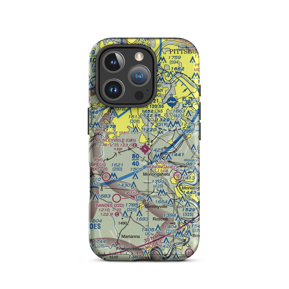 Finleyville Airpark (G05) VFR Sectional  Tough iPhone Case iPhone 16 Pro model shown