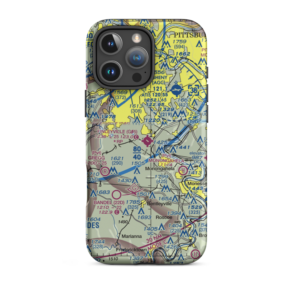 Finleyville Airpark (G05) VFR Sectional  Tough iPhone Case iPhone 16 Pro Max model shown