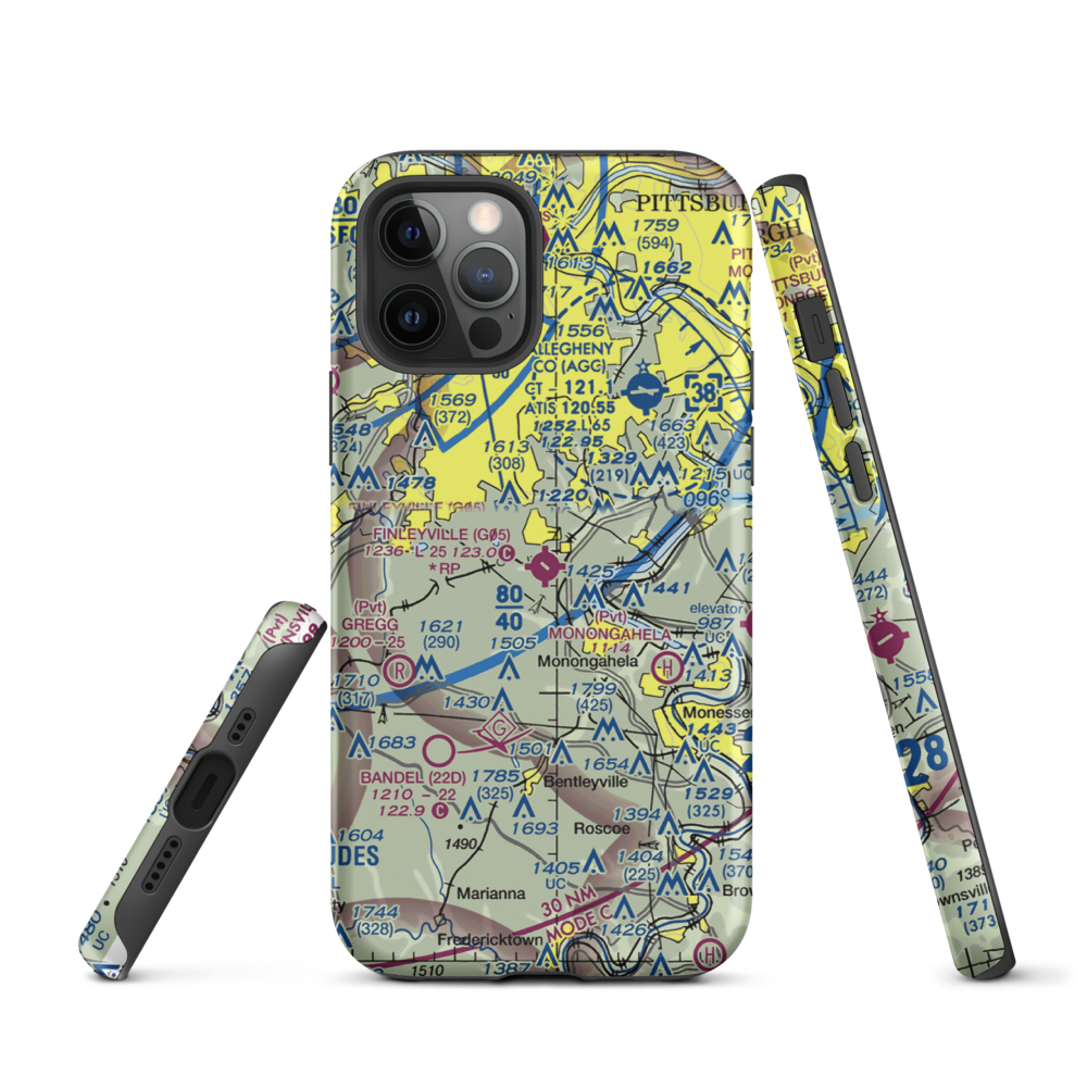 Finleyville Airpark (G05) VFR Sectional  Tough iPhone Case iPhone 12 Pro model shown
