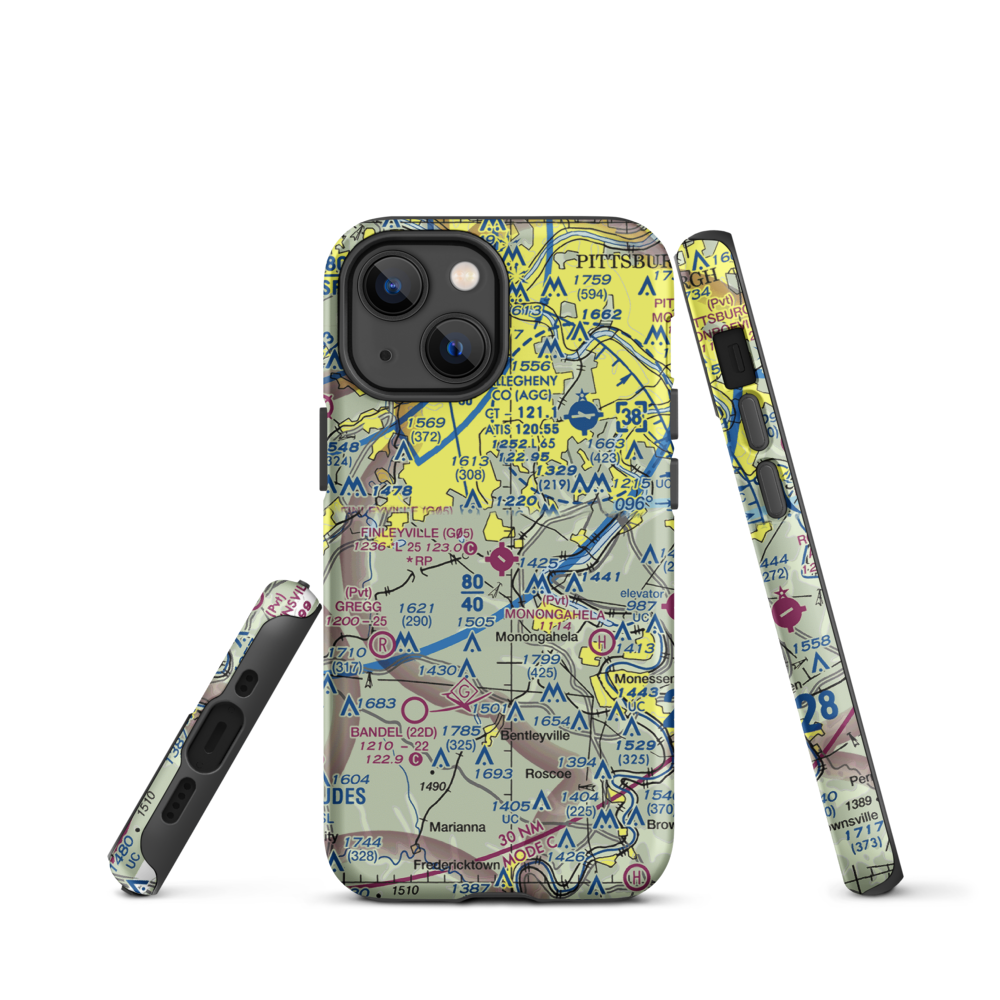 Finleyville Airpark (G05) VFR Sectional  Tough iPhone Case iPhone 13 mini model shown