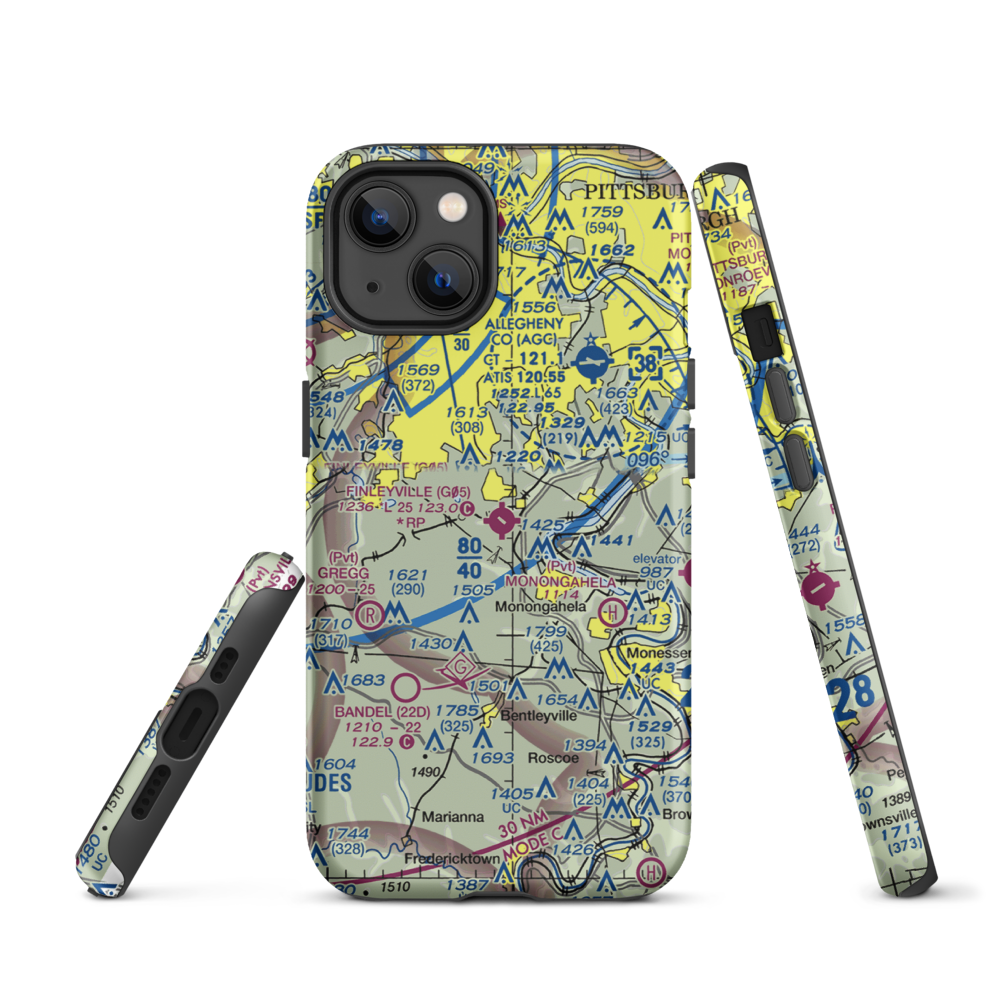 Finleyville Airpark (G05) VFR Sectional  Tough iPhone Case iPhone 13 model shown