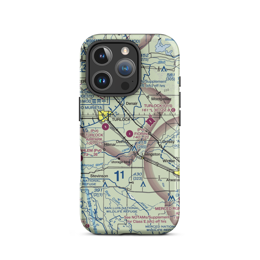 Fiorini Ranch Airport (0CN1) VFR Sectional  Tough iPhone Case iPhone 16 Pro model shown