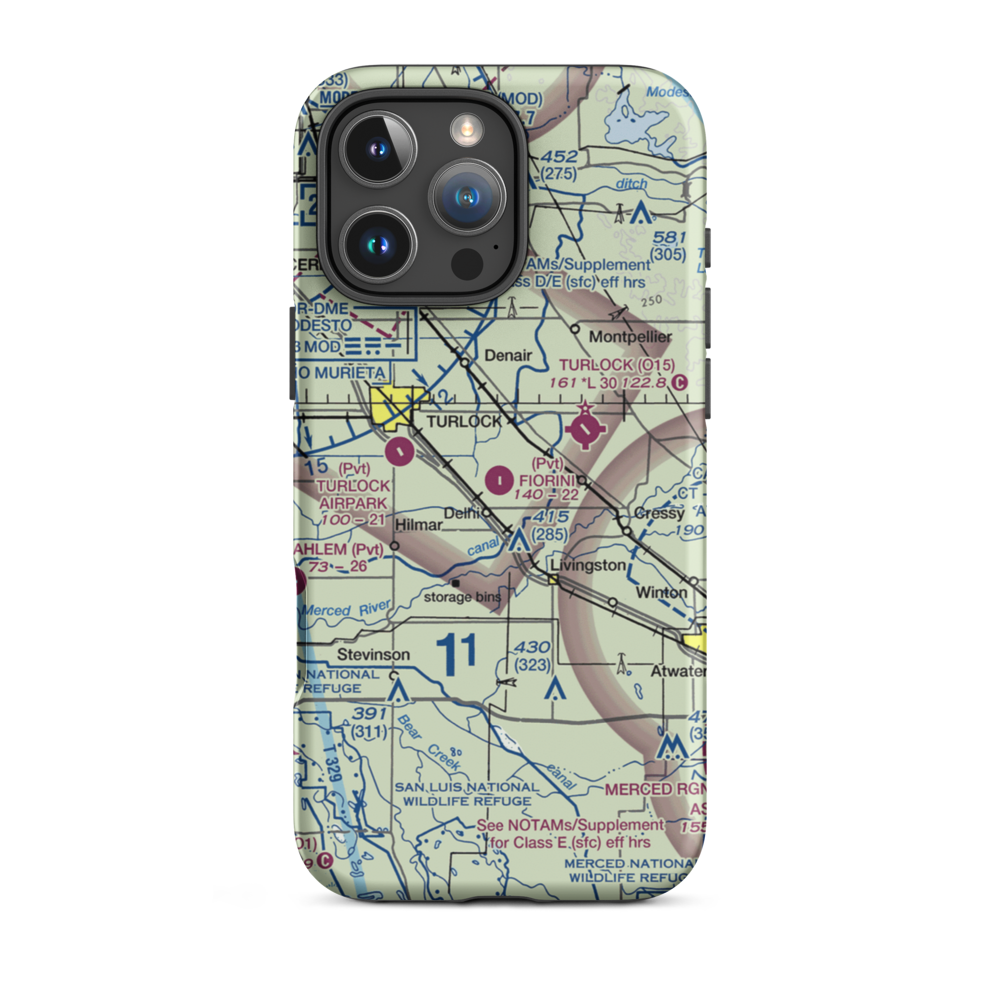 Fiorini Ranch Airport (0CN1) VFR Sectional  Tough iPhone Case iPhone 16 Pro Max model shown