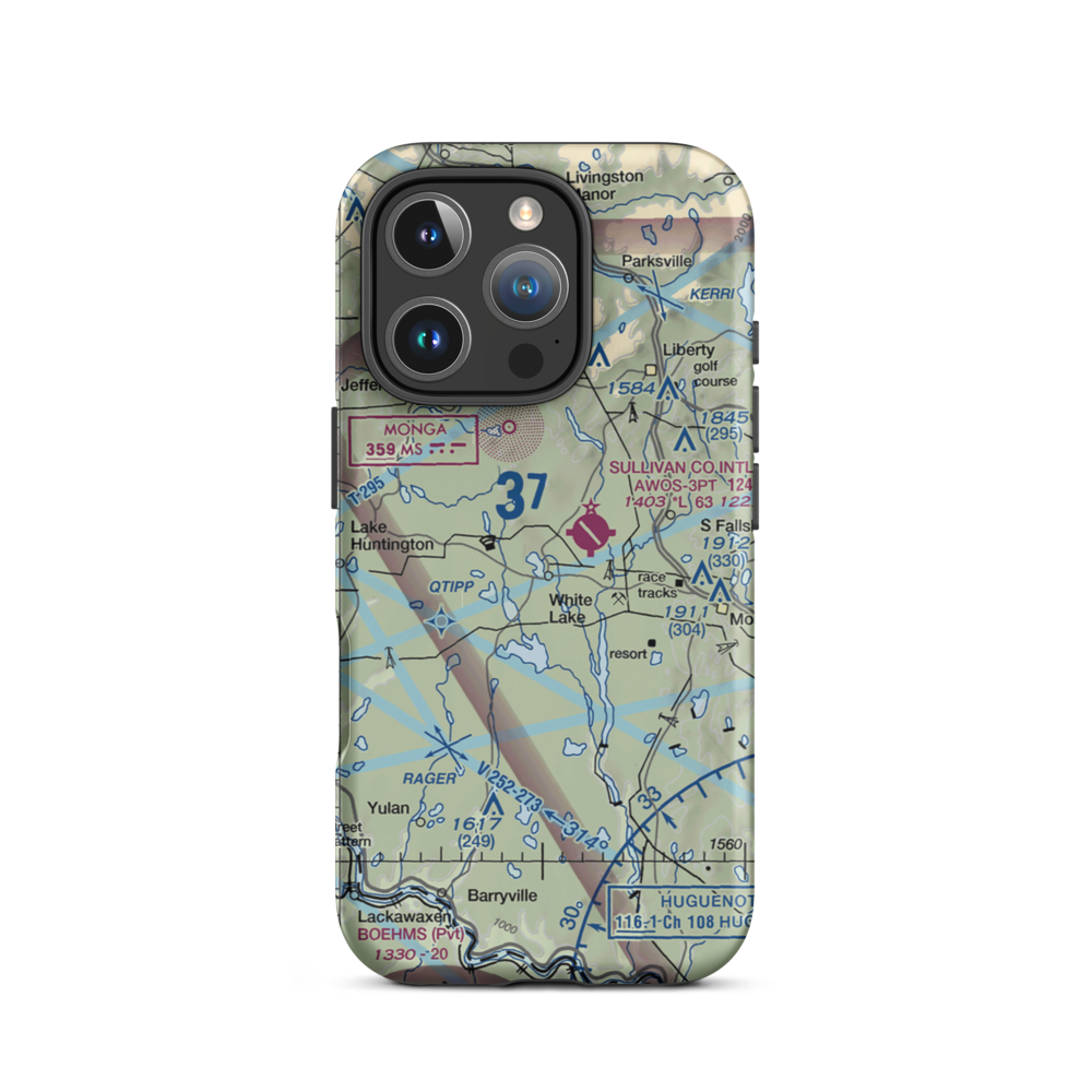 Firemans White Lake Seaplane Base (6NY6) VFR Sectional  Tough iPhone Case iPhone 16 Pro model shown