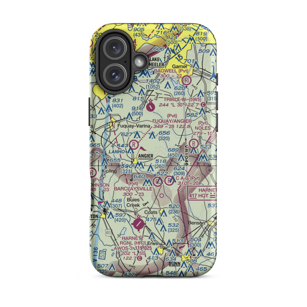 Fish Airpark (7NC8) VFR Sectional  Tough iPhone Case iPhone 16 Plus model shown