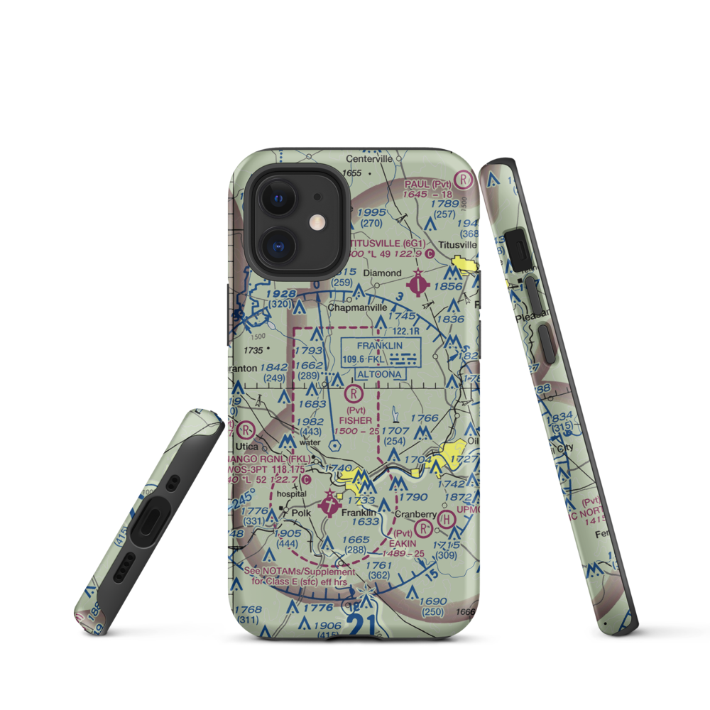 Fisher Airport (0PA5) VFR Sectional  Tough iPhone Case iPhone 12 mini model shown