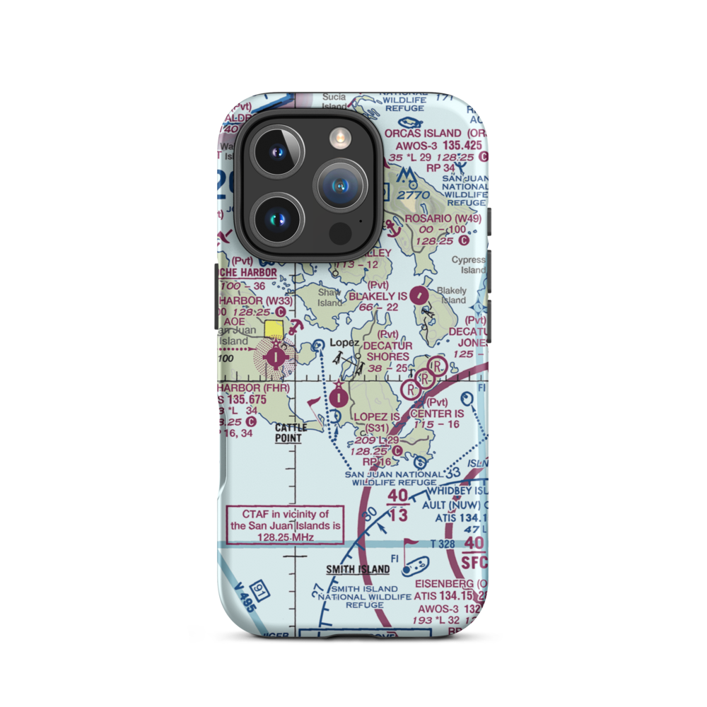 Fishermans Bay Seaplane Base (81W) VFR Sectional  Tough iPhone Case iPhone 16 Pro model shown