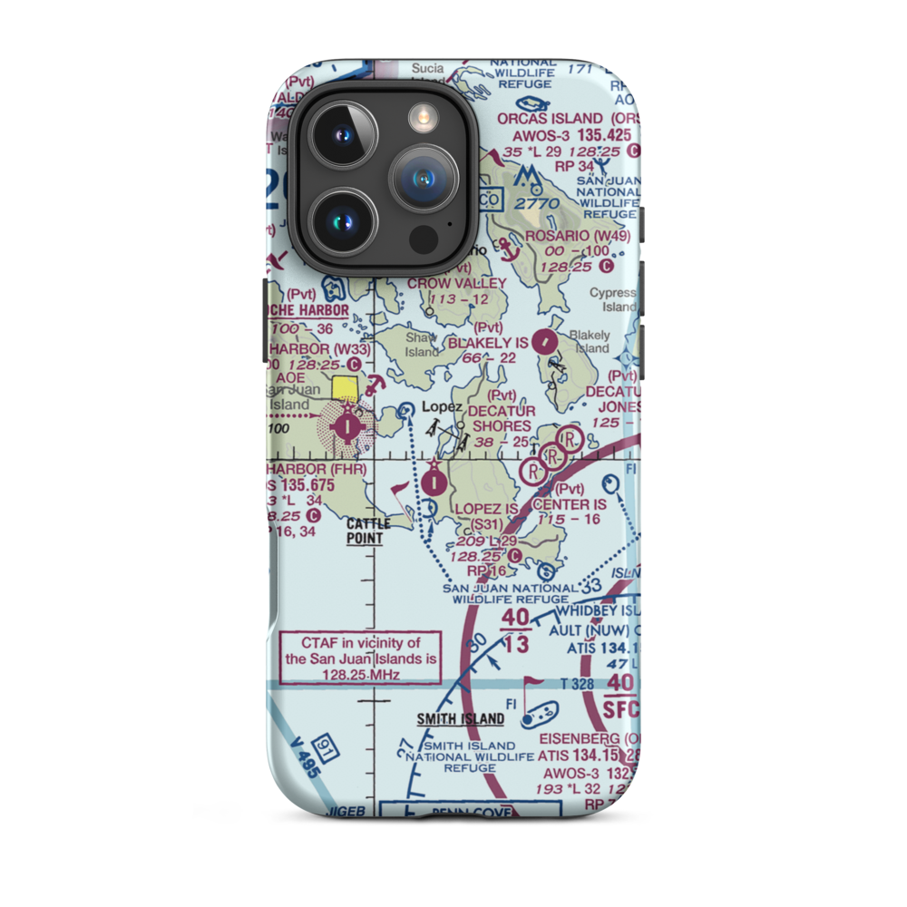 Fishermans Bay Seaplane Base (81W) VFR Sectional  Tough iPhone Case iPhone 16 Pro Max model shown