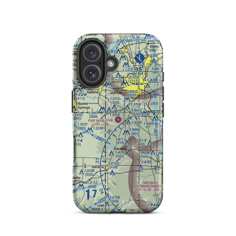 Five Mile Airport (MO49) VFR Sectional  Tough iPhone Case iPhone 16 model shown