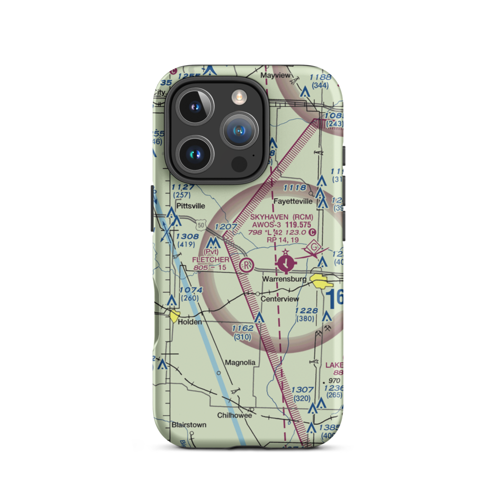Fletcher Field (2MO0) VFR Sectional  Tough iPhone Case iPhone 16 Pro model shown