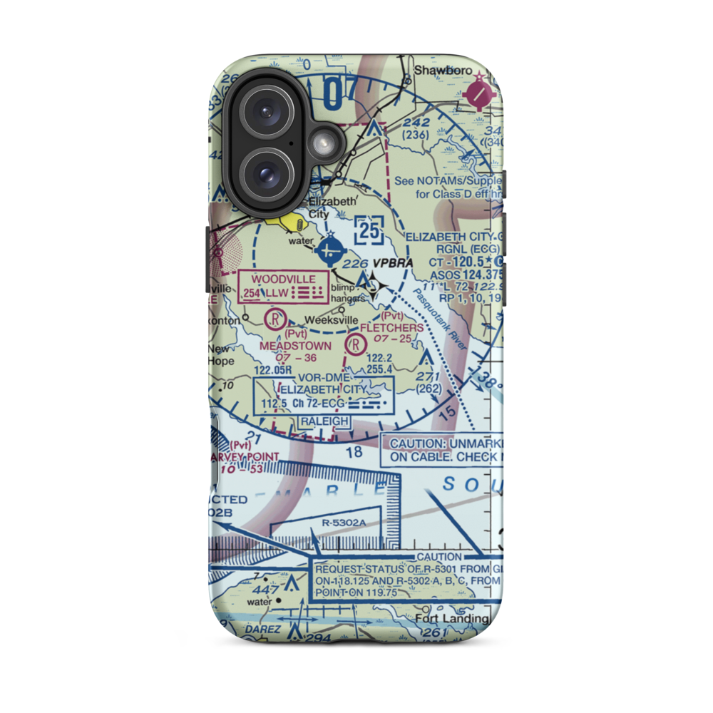 Fletcher's Airport (1NC3) VFR Sectional  Tough iPhone Case iPhone 16 Plus model shown
