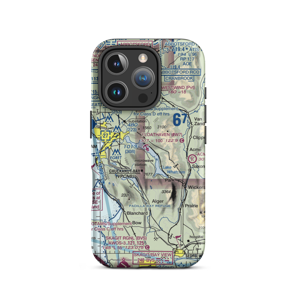 Floathaven Seaplane Base (0W7) VFR Sectional  Tough iPhone Case iPhone 16 Pro model shown