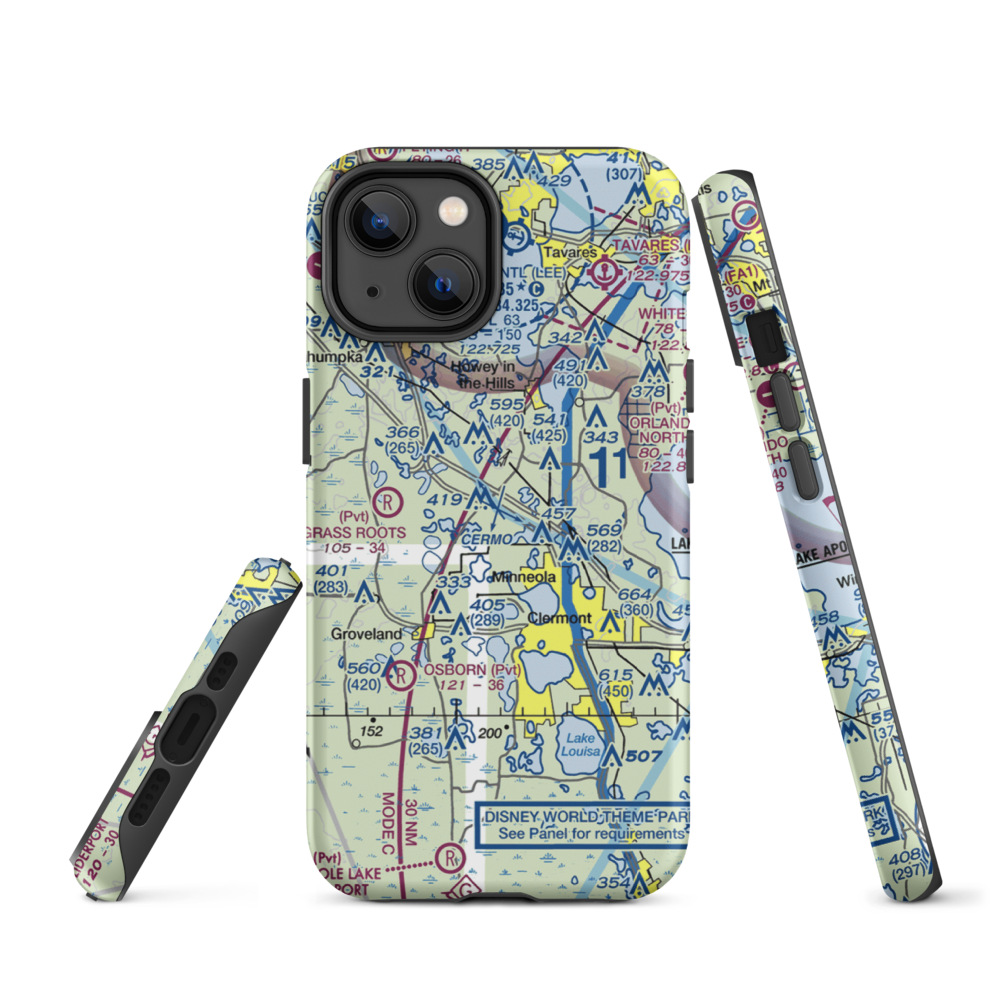 Florida Flying Gators Airport (3FD4) VFR Sectional  Tough iPhone Case iPhone 14 model shown