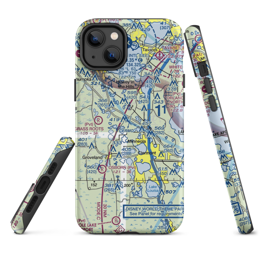 Florida Flying Gators Airport (3FD4) VFR Sectional  Tough iPhone Case iPhone 14 Plus model shown