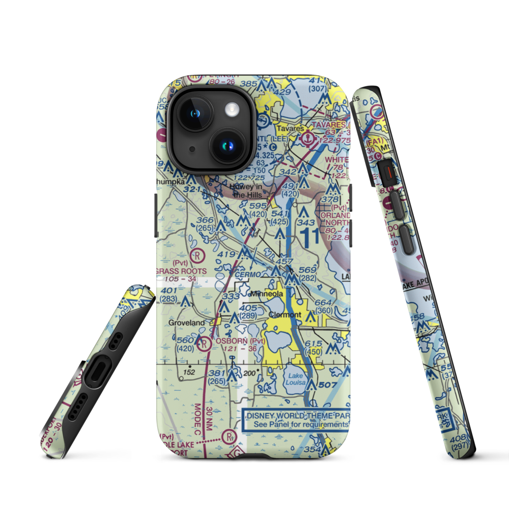 Florida Flying Gators Airport (3FD4) VFR Sectional  Tough iPhone Case iPhone 15 model shown