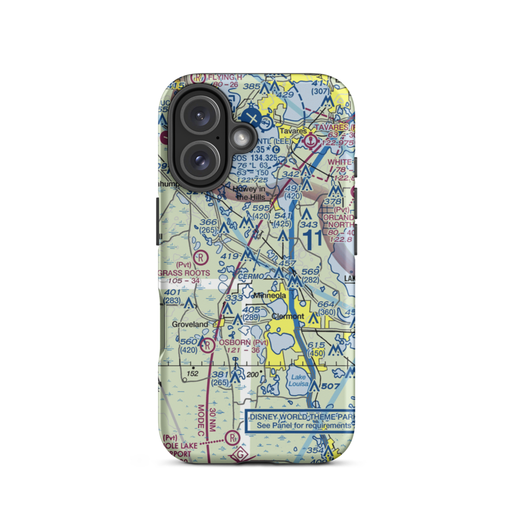 Florida Flying Gators Airport (3FD4) VFR Sectional  Tough iPhone Case iPhone 16 model shown